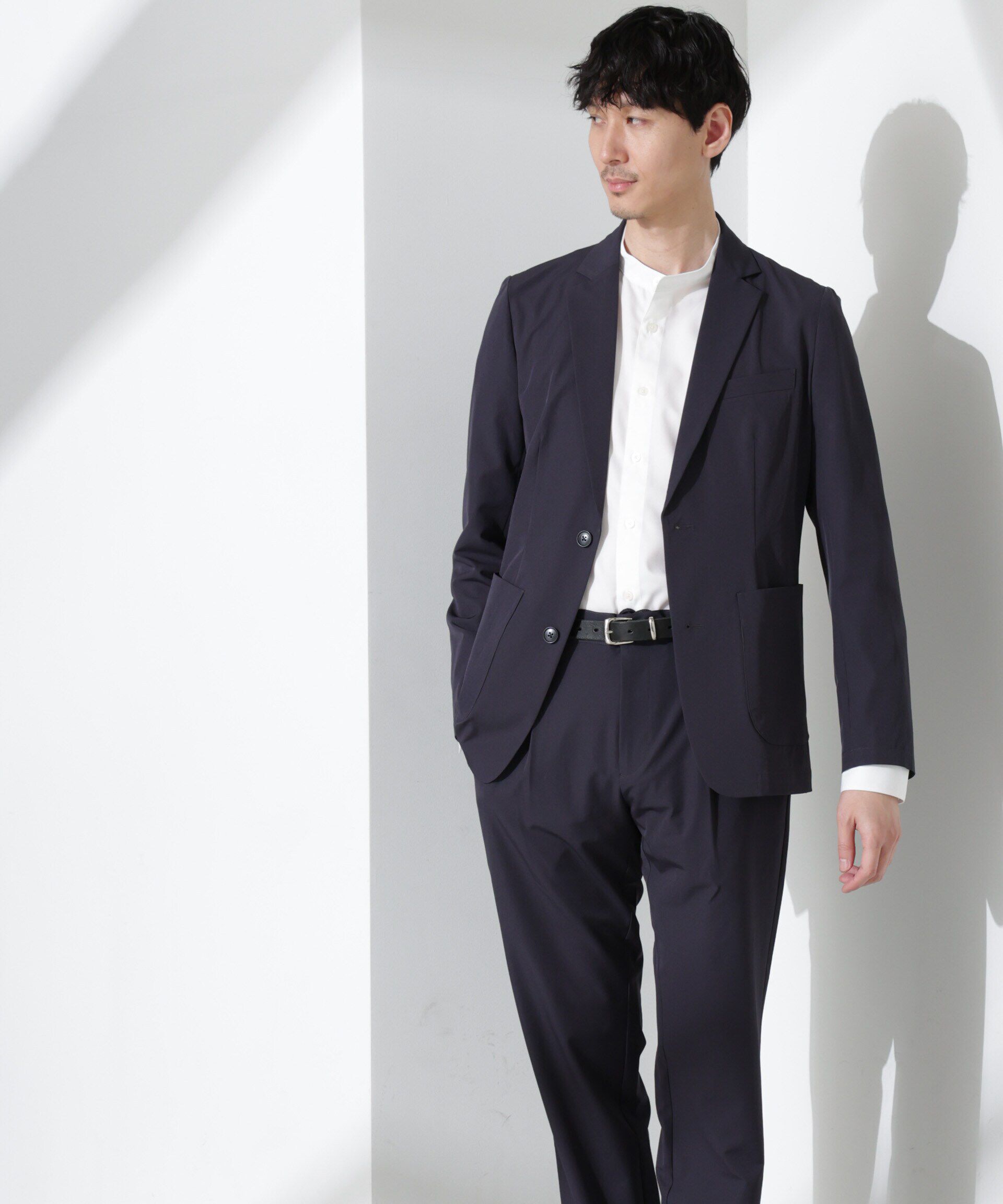 nano･universe「アクティブ4WAYストレッチドライ セットアップ」|スーツ|チャコール3