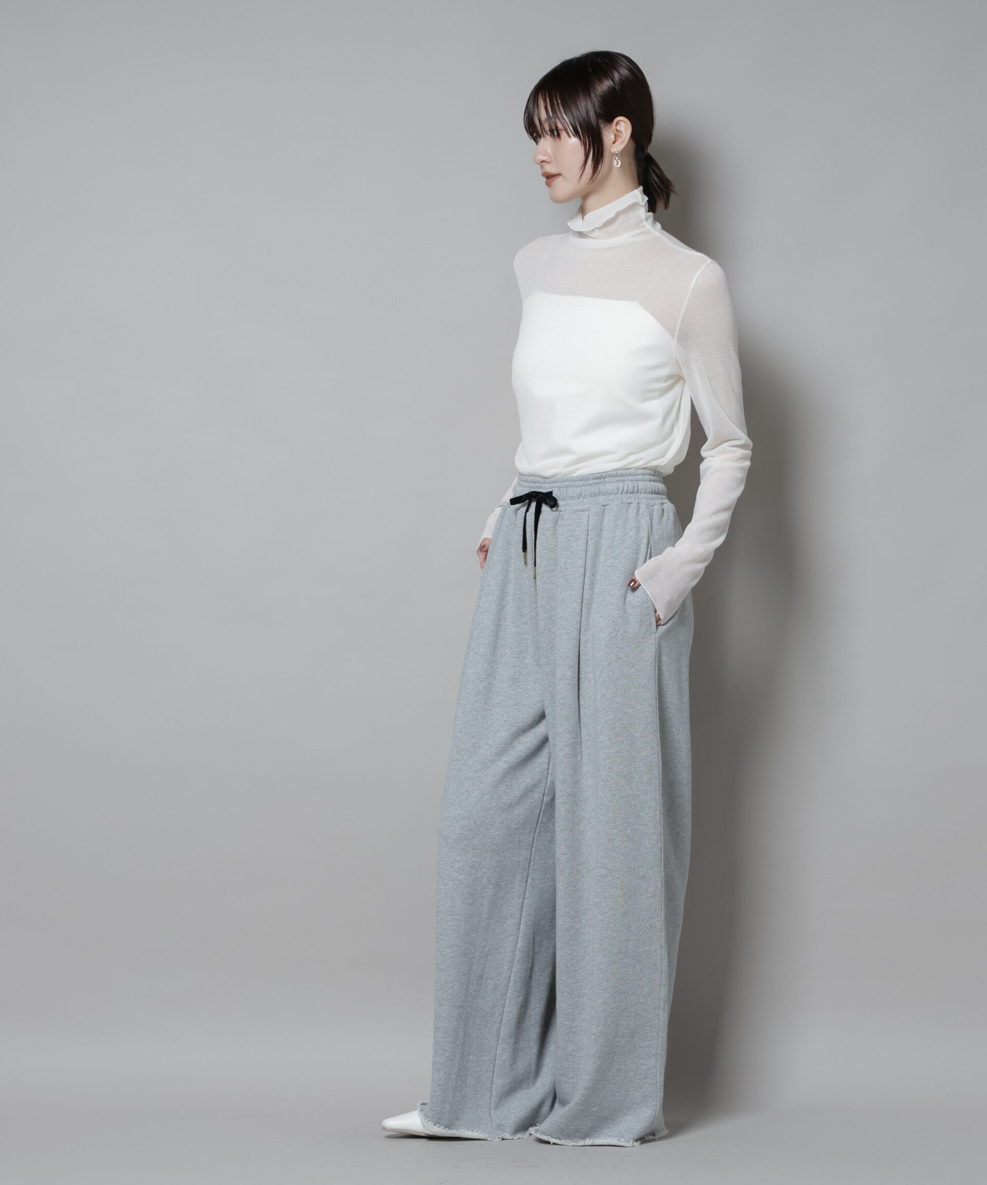 nano･universe「梨地シアータートルカットトップス」|Tシャツ・カットソー|