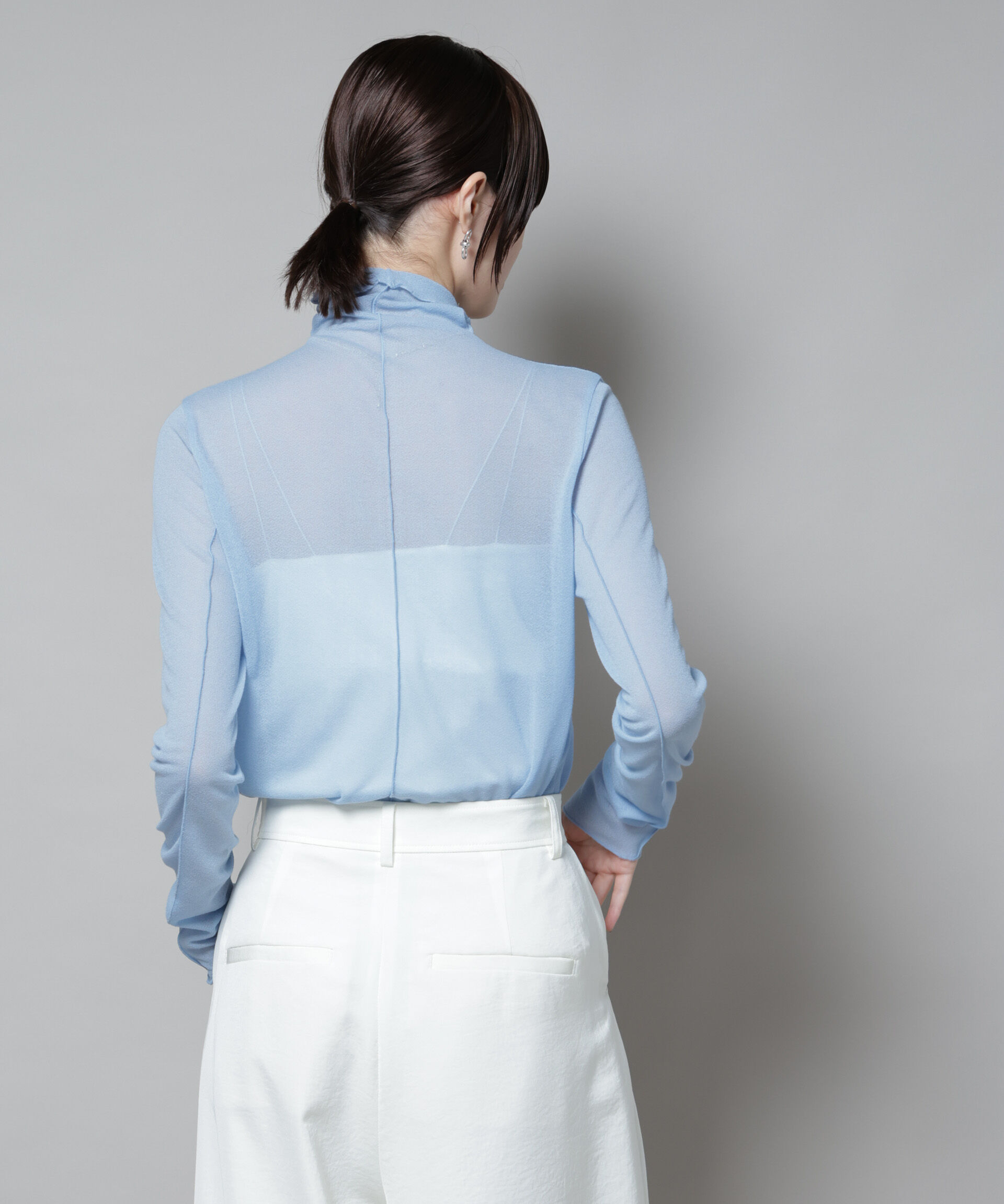 nano･universe「梨地シアータートルカットトップス」|Tシャツ・カットソー|