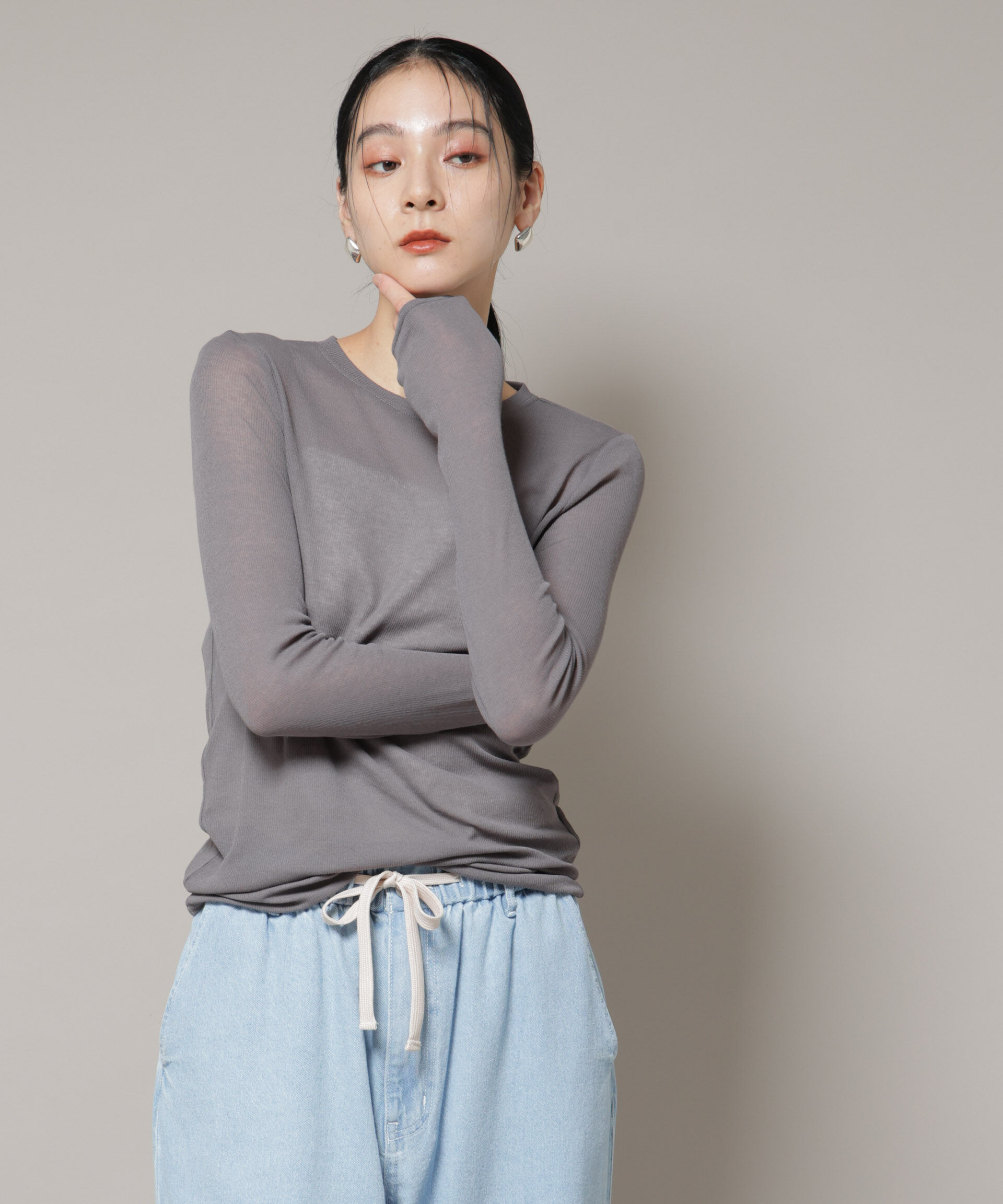 nano･universe「シアーテレコ＆天竺ロンTeeセット」|Tシャツ・カットソー|