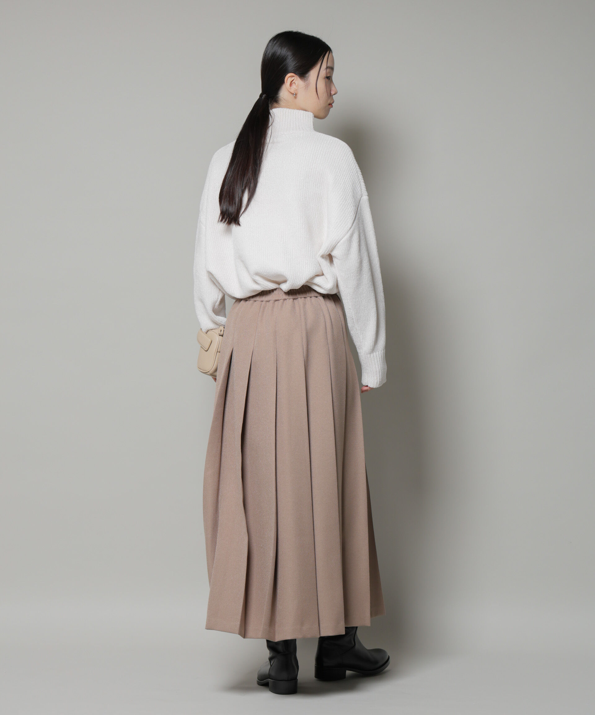 nano･universe「ワイドプリーツロングスカート」|スカート|