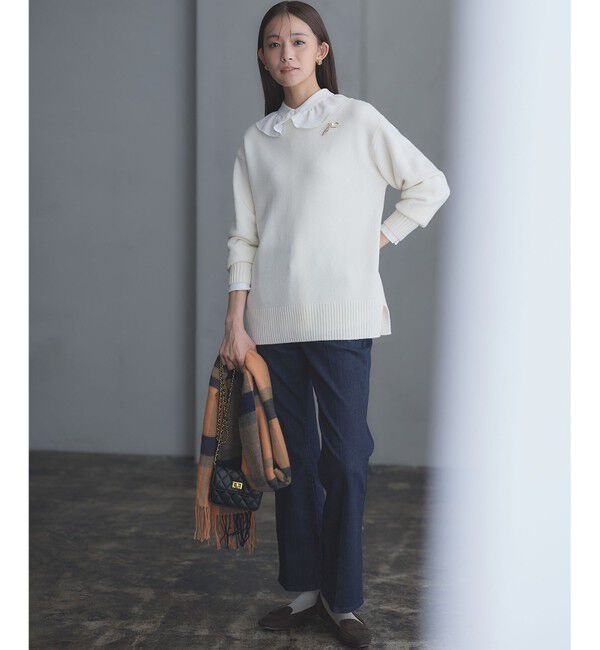 組曲「【WEB限定】ウールカシミヤミックスVネック ニット」|ニット・セーター|