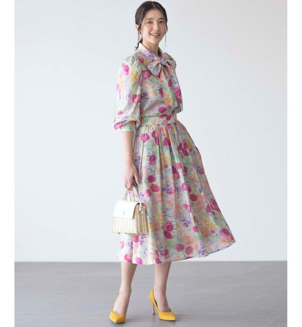 組曲「ピオニーシフォンプリント フレアスカート」|スカート|