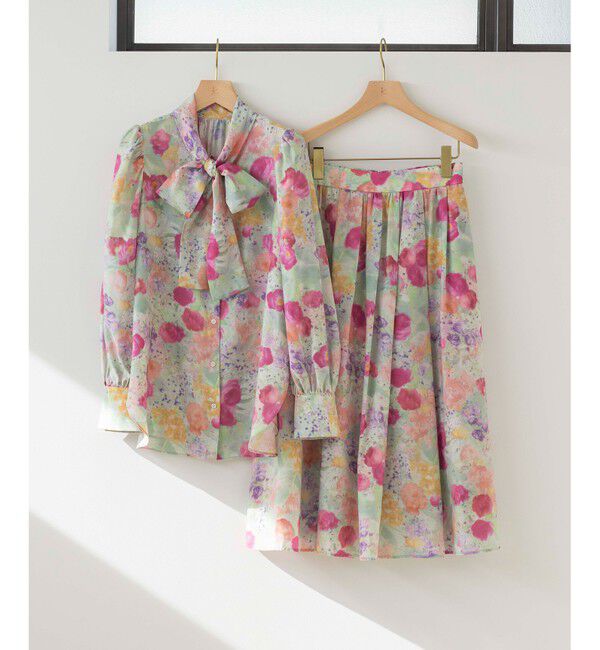 組曲「ピオニーシフォンプリント フレアスカート」|スカート|