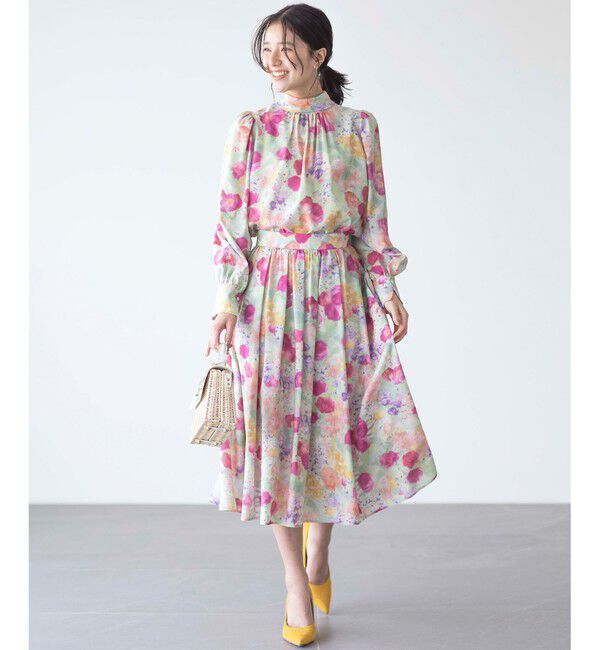 組曲「ピオニーシフォンプリント フレアスカート」|スカート|