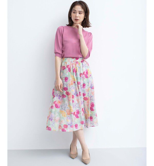 組曲「ピオニーシフォンプリント フレアスカート」|スカート|