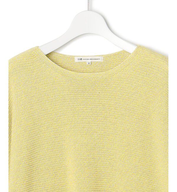 23区「【Oggi3月号掲載/洗える】コットンギマ クロップド ドルマン ニット」|ニット・セーター|