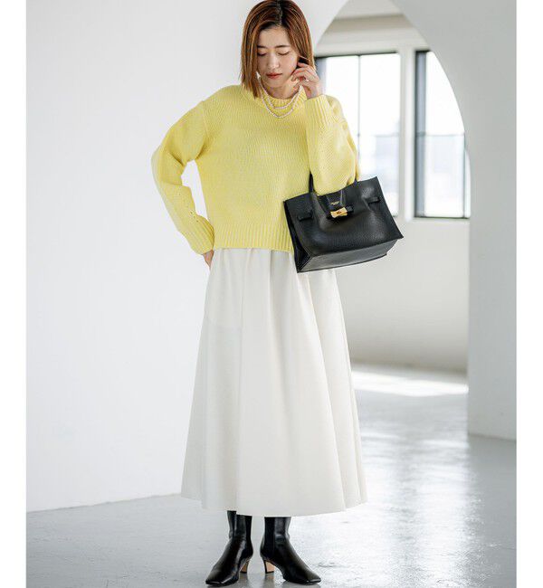 23区「【GISELe掲載】ウールカシミヤ パフスリーブ ニット」|ニット・セーター|