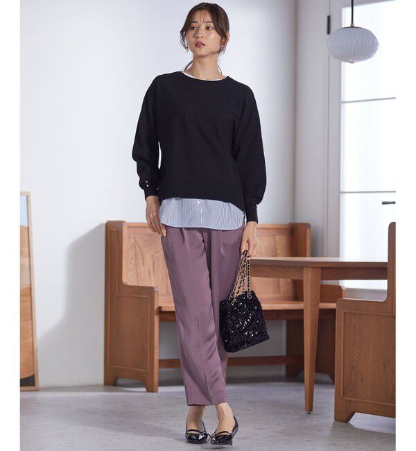 ANY SIS「【洗える】シャツコンビレイヤード カットソー」|Tシャツ・カットソー|