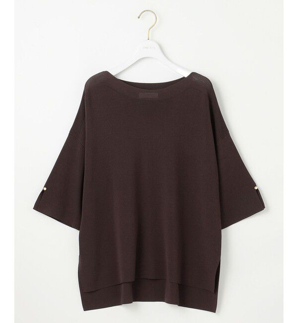 ANY SIS「【接触冷感・UVカット・洗える】ビューティクールボートネック プルオーバー」|ニット・セーター|