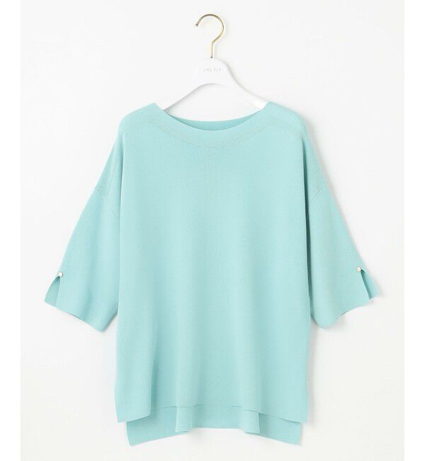 ANY SIS「【接触冷感・UVカット・洗える】ビューティクールボートネック プルオーバー」|ニット・セーター|