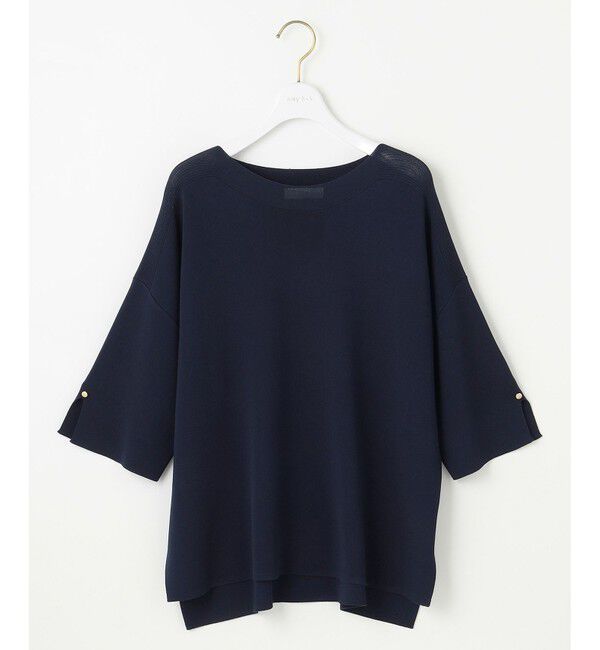 ANY SIS「【接触冷感・UVカット・洗える】ビューティクールボートネック プルオーバー」|ニット・セーター|