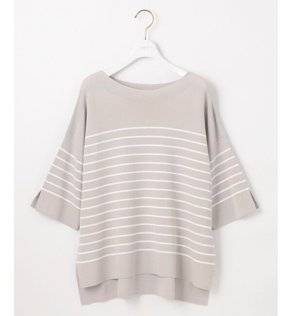 ANY SIS「【接触冷感・UVカット・洗える】ビューティクールボートネック プルオーバー」|ニット・セーター|