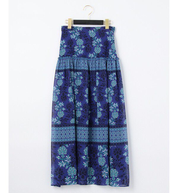 GRACE CONTINENTAL「サラサシフォンロングスカート」|スカート|