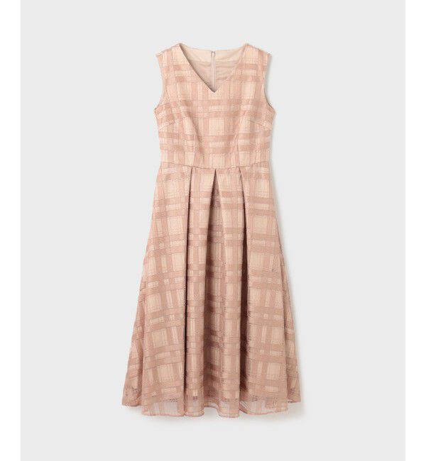 GRACE CONTINENTAL「スパンコールチェックドレス」|ドレス|