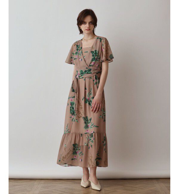 Diagram「プリントセパレートワンピース」|ワンピース|ブラウン