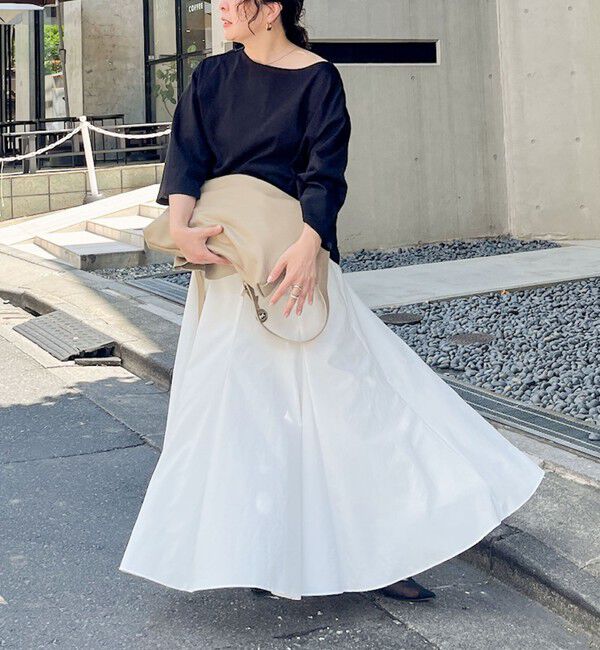 NOLLEY'S「【追加】【WEB＆一部店舗限定色あり】ウォッシャブルヴィンテージタフタマチ入りマキシスカート」|スカート|