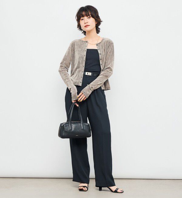 NOLLEY'S「ウォッシャブルバックサテンセミワイドパンツ」|その他|