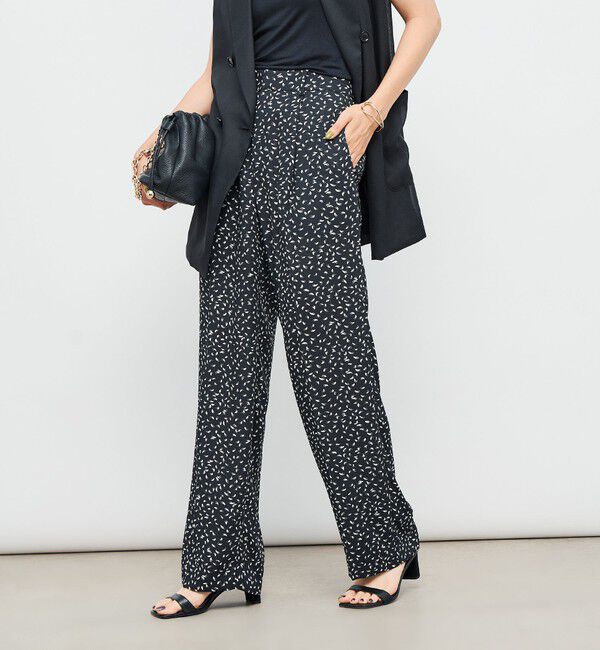 NOLLEY'S「ウォッシャブルバックサテンセミワイドパンツ」|その他|