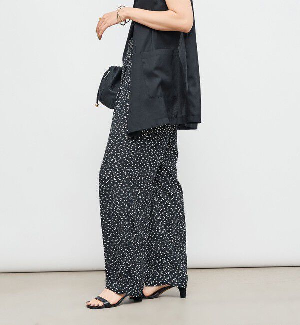 NOLLEY'S「ウォッシャブルバックサテンセミワイドパンツ」|その他|