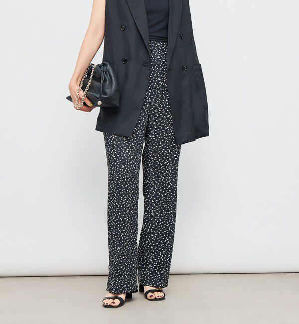 NOLLEY'S「ウォッシャブルバックサテンセミワイドパンツ」|その他|