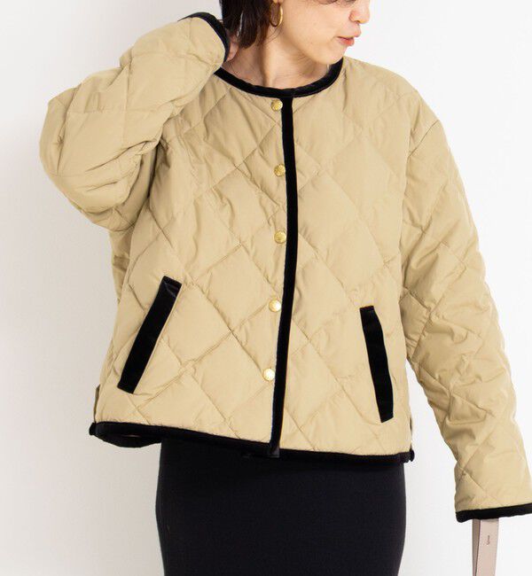 NOLLEY'S「【TAION&times;LIMONTA】別注ベロアパイピングショートダウン」|ダウン|