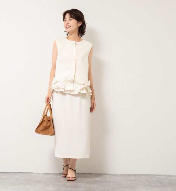 NOLLEY'S sophi「《セットアップ対応》ウォッシャブルダブルサテンイージースカート」|タイト|