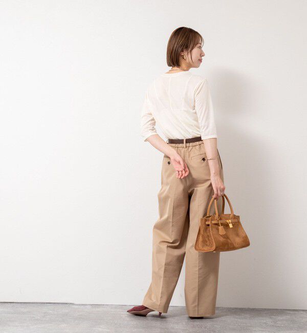 NOLLEY'S「綿ナイロンシアー6分袖プルオーバーカットソー」|Tシャツ・カットソー|