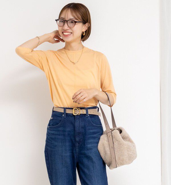 NOLLEY'S「綿ナイロンシアー6分袖プルオーバーカットソー」|Tシャツ・カットソー|