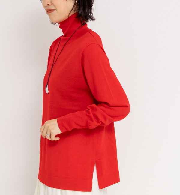 NOLLEY'S「《手洗い可能》《アンサンブル対応》18G天竺ハイネックプルオーバーニット」|ニット・セーター|