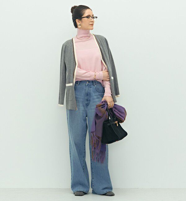 NOLLEY'S「《手洗い可能》《アンサンブル対応》18G天竺ハイネックプルオーバーニット」|ニット・セーター|