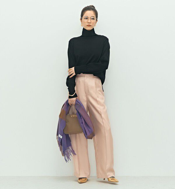 NOLLEY'S「《手洗い可能》《アンサンブル対応》18G天竺ハイネックプルオーバーニット」|ニット・セーター|