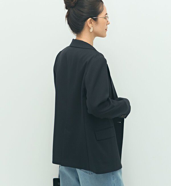 NOLLEY'S「《セットアップ対応》ウォッシャブルウール調ストレッチダブルジャケット」|テーラードジャケット|