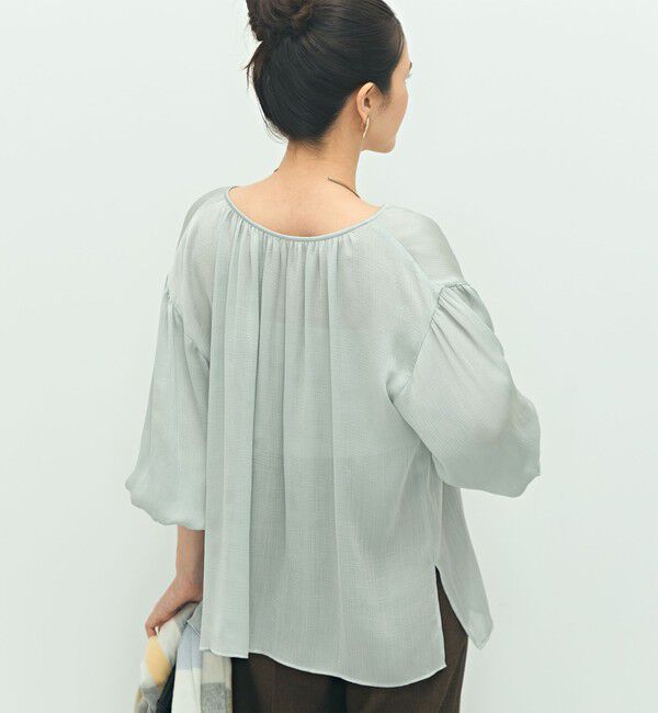 NOLLEY'S「楊柳サテン2WAYギャザーブラウス」|シャツ・ブラウス|