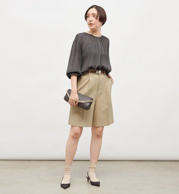 NOLLEY'S「楊柳サテン2WAYギャザーブラウス」|シャツ・ブラウス|