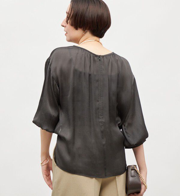 NOLLEY'S「楊柳サテン2WAYギャザーブラウス」|シャツ・ブラウス|