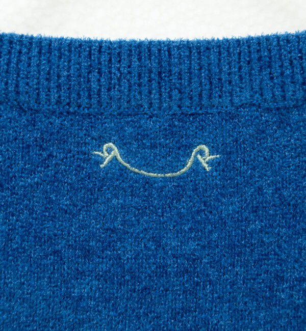 Rie Miller「《手洗い可能》《アンサンブル対応》モールヤーンクルーネックカーディガン」|カーディガン|