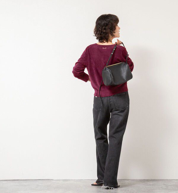 Rie Miller「《手洗い可能》《アンサンブル対応》モールヤーンクルーネックカーディガン」|カーディガン|