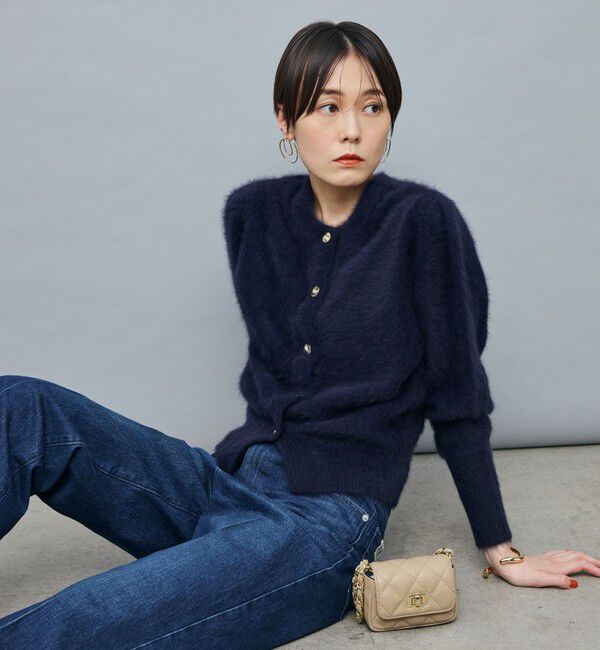 Laraaji「FOXカシミヤボックス袖2WAYカーディガン」|カーディガン|