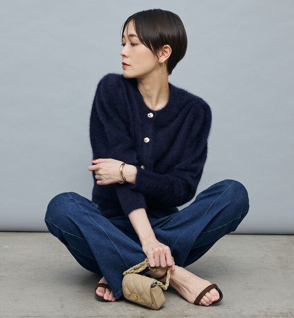 Laraaji「FOXカシミヤボックス袖2WAYカーディガン」|カーディガン|