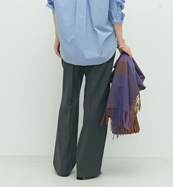 NOLLEY'S sophi「《セットアップ対応》ウォッシャブルソフトシャンブレーセミフレアパンツ」|その他|