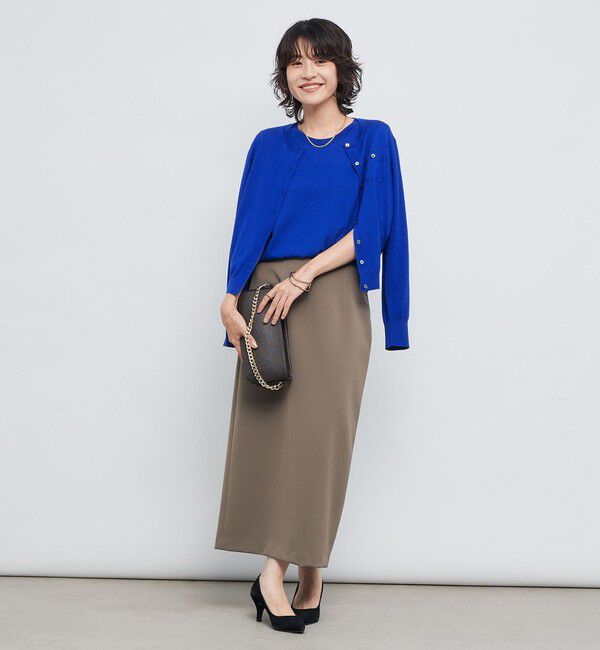 NOLLEY'S sophi「《アンサンブル対応》《手洗い可能》ウール100クルーネックカーディガン」|カーディガン|