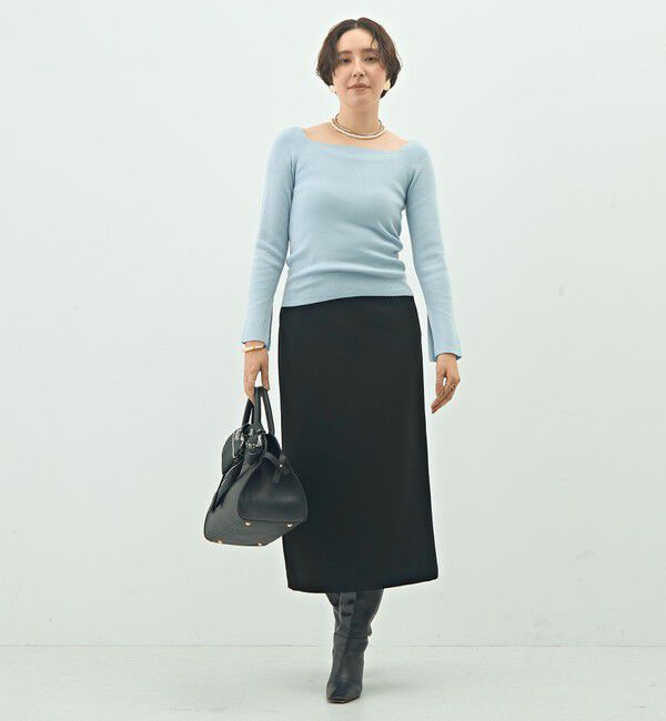 NOLLEY'S sophi「【WEB限定カラーあり】総針スクエアネックプルオーバーニット」|ニット・セーター|