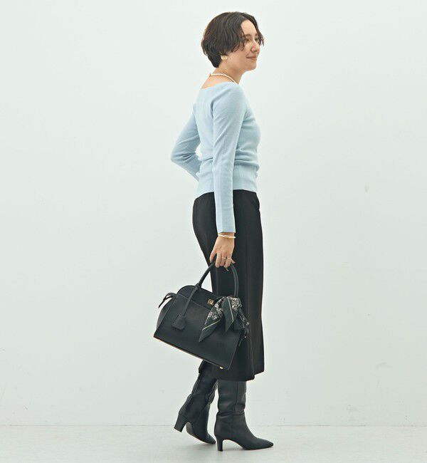 NOLLEY'S sophi「【WEB限定カラーあり】総針スクエアネックプルオーバーニット」|ニット・セーター|