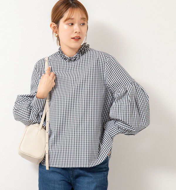 NOLLEY'S「【MARILYN MOON/マリリーンムーン】タックフリルボリュームブラウス」|シャツ・ブラウス|
