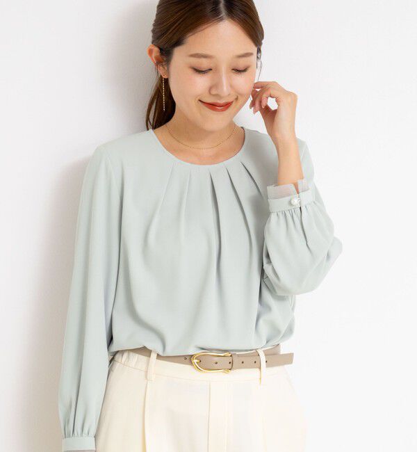 NOLLEY'S「ウォッシャブル2WAYストレッチブラウス」|シャツ・ブラウス|