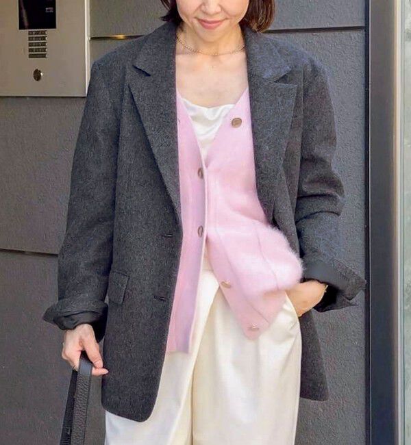 NOLLEY'S sophi「カシミヤ混ヘアリーVネックカーディガン」|カーディガン|