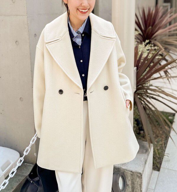 NOLLEY'S「【一部WEB限定アイテム】SP140リバーコート起毛メルトン仕上げ」|その他|エクリュ