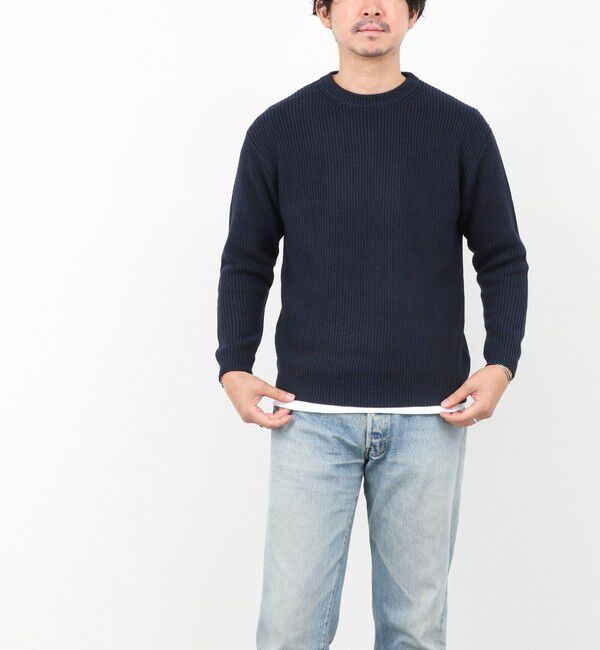 NOLLEY'S goodman「《2点セット》ウォッシャブル/抗菌加工 片畦7Gプルオーバー(ロンT付) 25AW」|ニット・セーター|