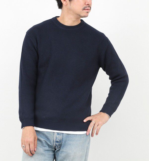 NOLLEY'S goodman「《2点セット》ウォッシャブル/抗菌加工 片畦7Gプルオーバー(ロンT付) 25AW」|ニット・セーター|